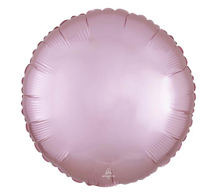 17"SOLID SATIN LUXE PASTEL PINK ROUND