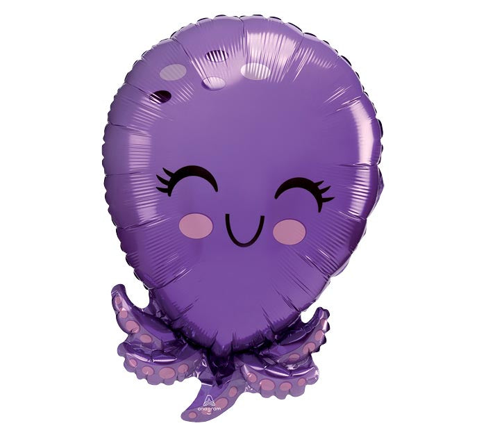 21" PKG PURPLE OCTOPUS SHAPE BALLOON