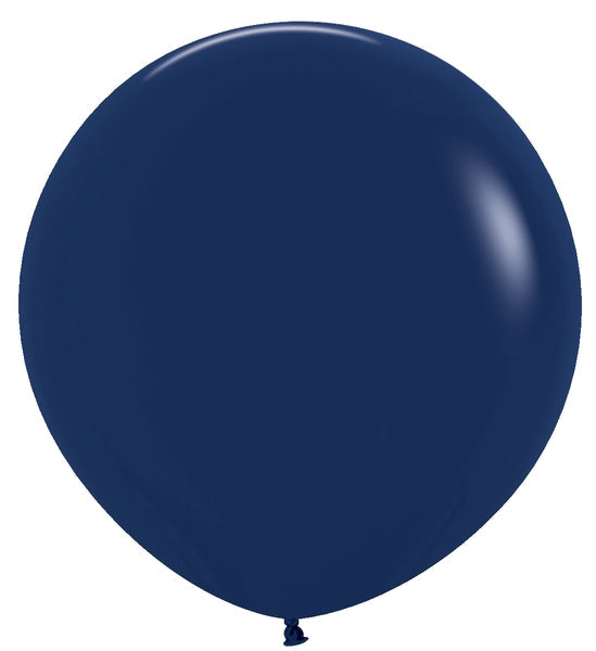 24" Latex Balloons (3 Per Bag) Fashion Navy Blue Sempertex