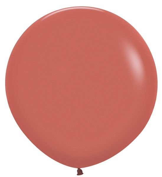 24" Latex Balloons (3 Per Bag) Deluxe Terracotta