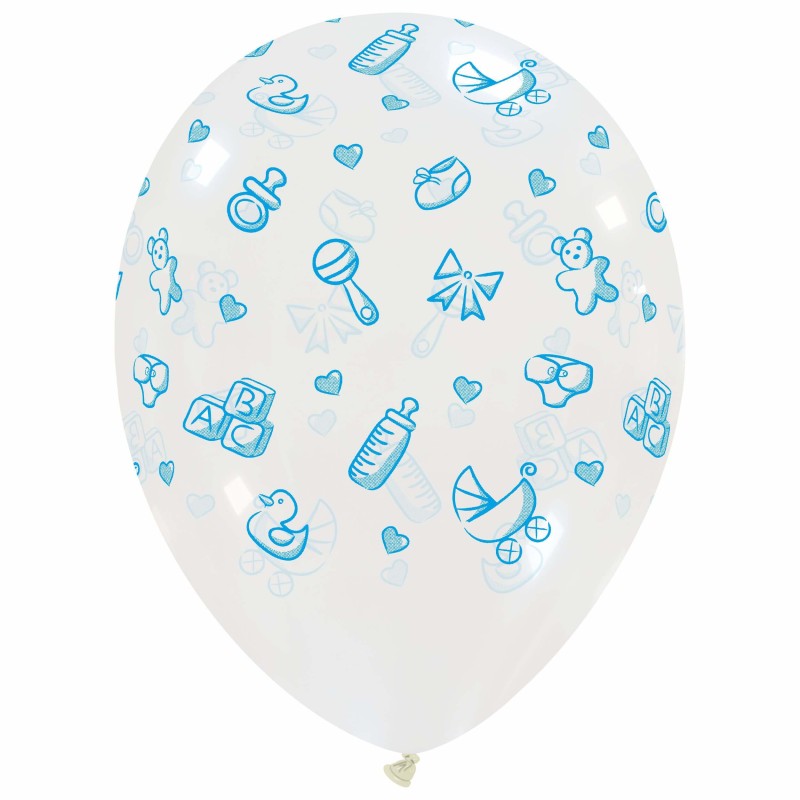 12" Cattex Brand Printed Latex Balloons (25 Per Bag) Baby Stuff Pink Print