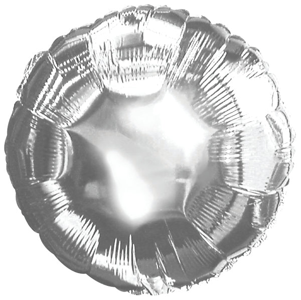 18" Silver Circle Foil Balloon