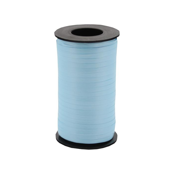 3/16" Poly Balloon Curling Ribbed Ribbon Baby Blue