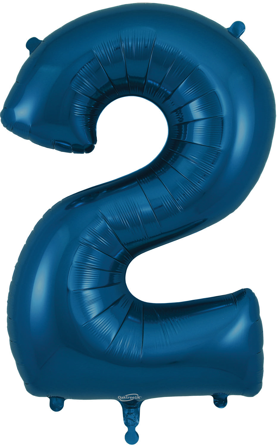 34" Number 2 Navy Blue Oaktree Foil Balloon