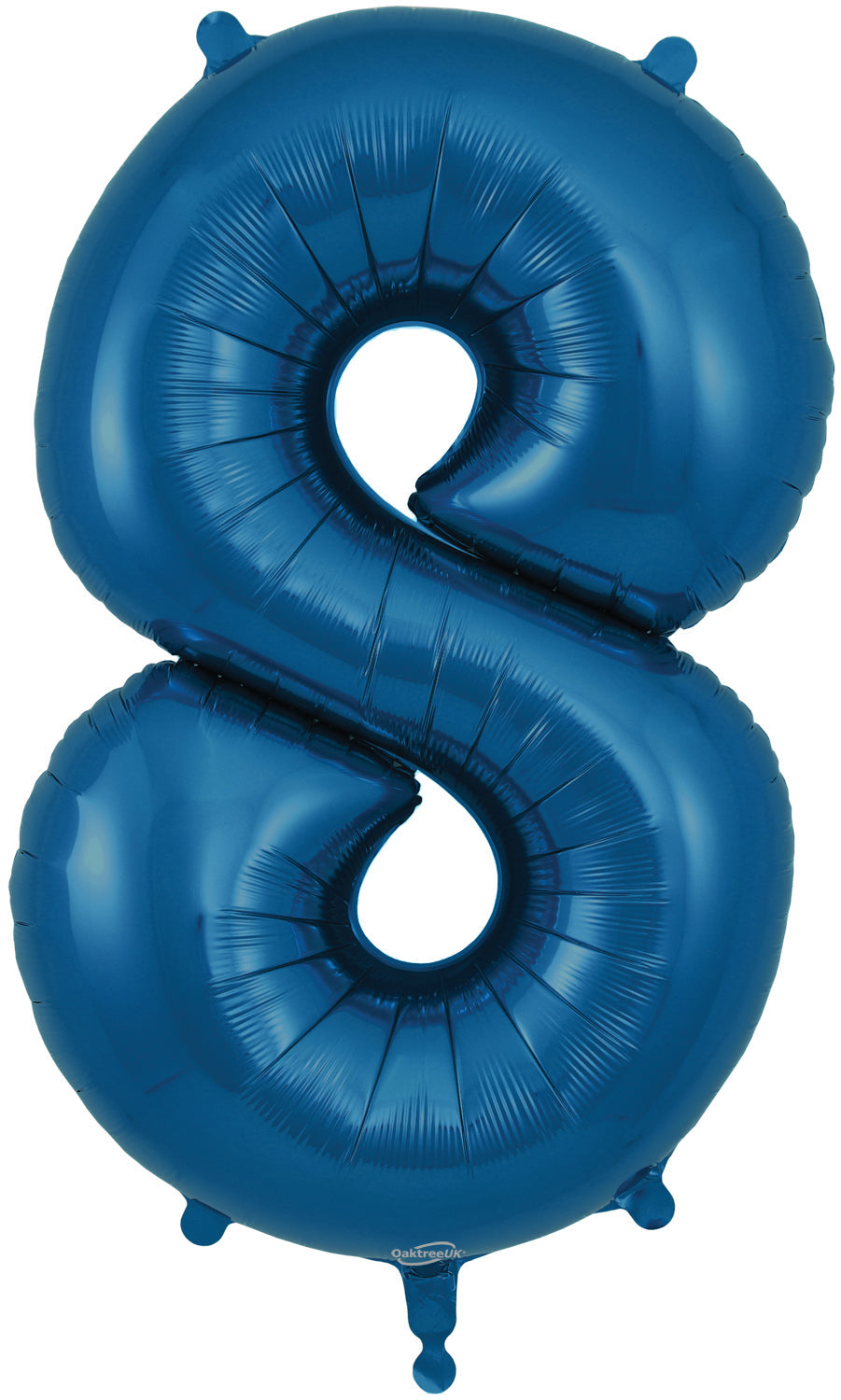 34" Number 8 Navy Blue Oaktree Foil Balloon