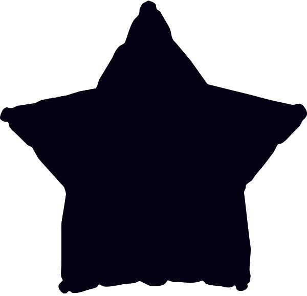 18" CTI Brand Black Star Foil Balloon