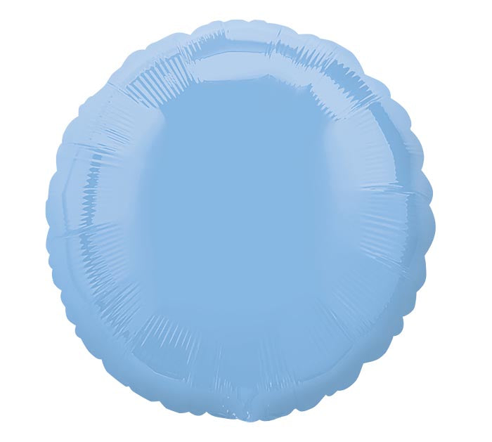 17" PASTEL BLUE ROUND SHAPE