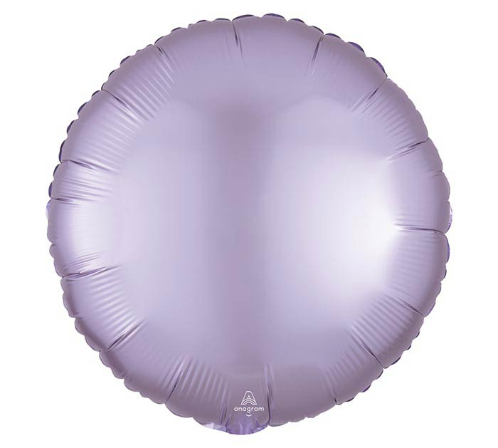 17"SOLID SATIN LUXE PASTEL LILAC ROUND