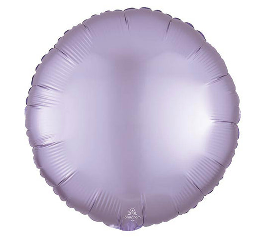17"SOLID SATIN LUXE PASTEL LILAC ROUND