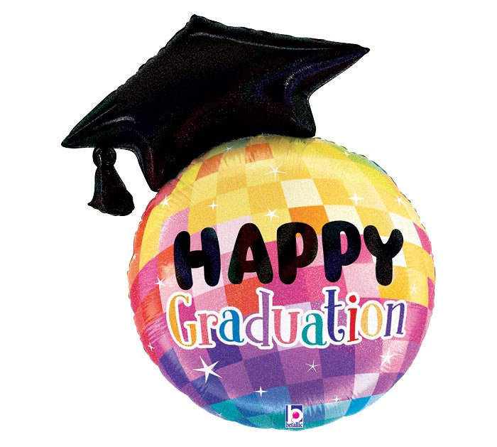 26" PKG GRADUATION DISCO BALL SHAPE