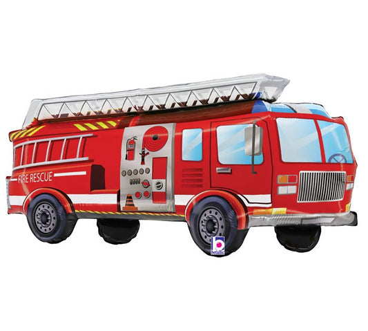 34" PKG GEN RED FIRETRUCK SHAPE