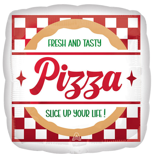 17" Standard  Pizza Party Foil  Balloon