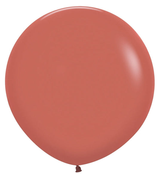 24" Latex  Balloons (3 Per  Bag) Deluxe  Terracotta