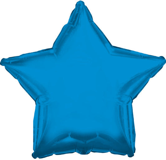 18" CTI Brand Blue Star Foil Balloon
