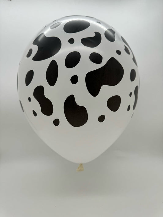 12" Decomex Latex Balloon-Cow Print