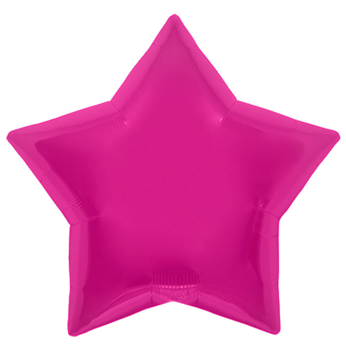 22" Northstar  Brand Magenta  Star Foil Balloon