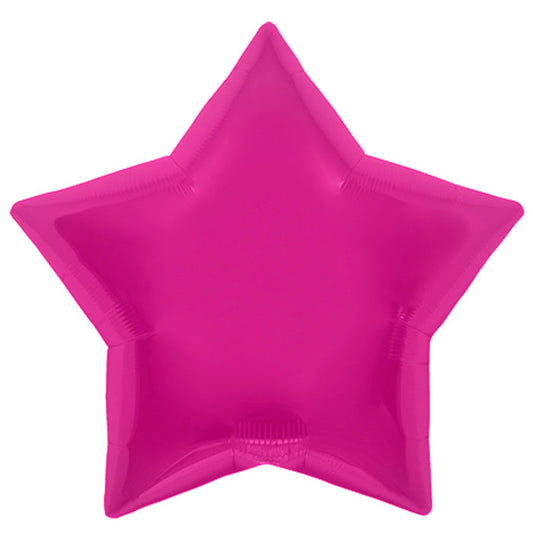 22" Northstar  Brand Magenta  Star Foil Balloon