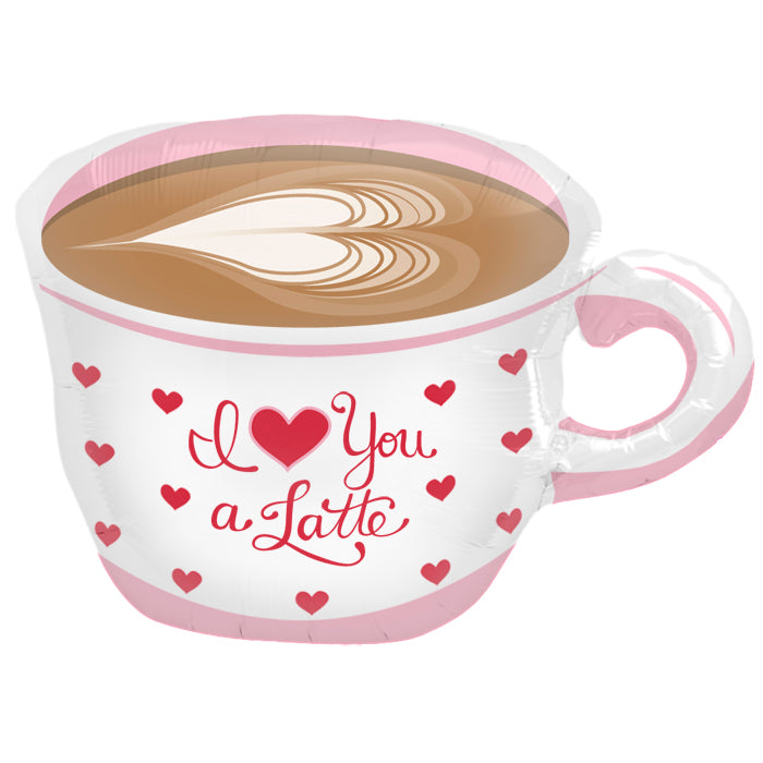 24" Foil Balloon  Love You a  Latte