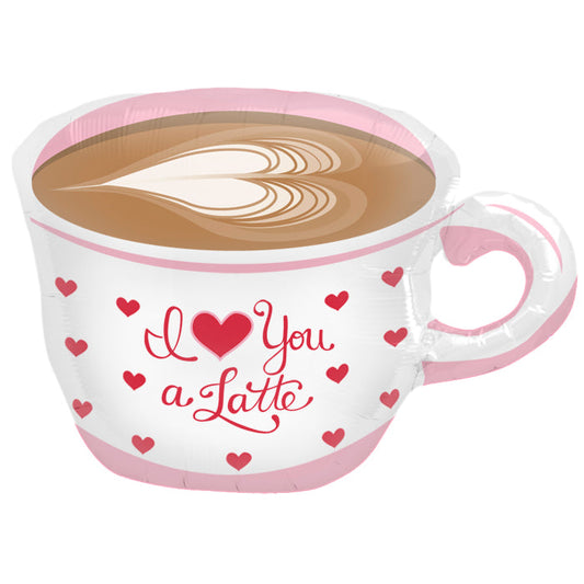 24" Foil Balloon  Love You a  Latte