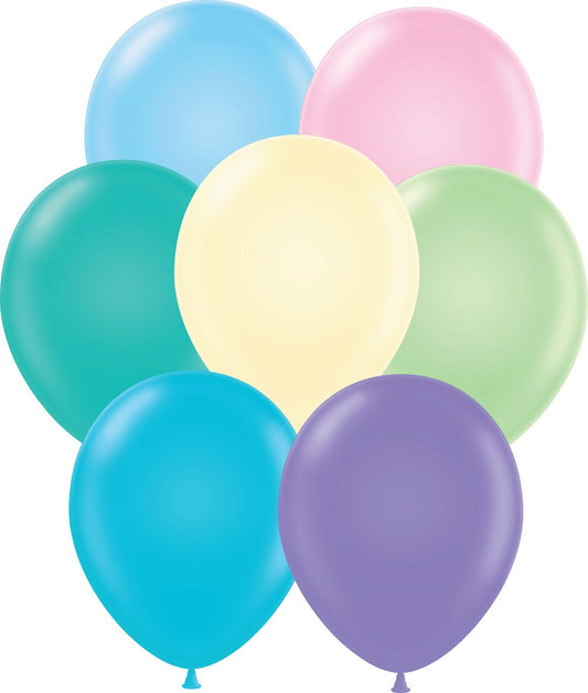 11" Pastel  Pastel Assort  Tuftex Latex  Balloons (100  Per Bag)