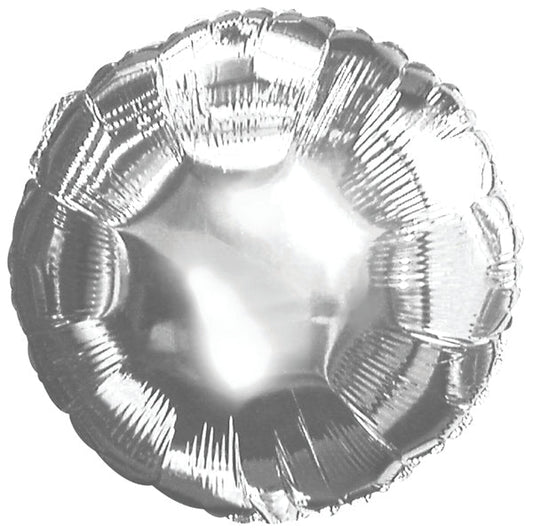 18" Silver Circle Foil Balloon