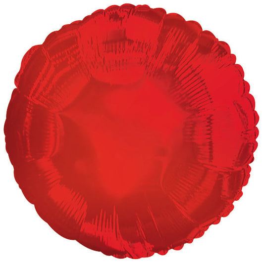 18" CTI Brand  Red Circle Foil  Balloon