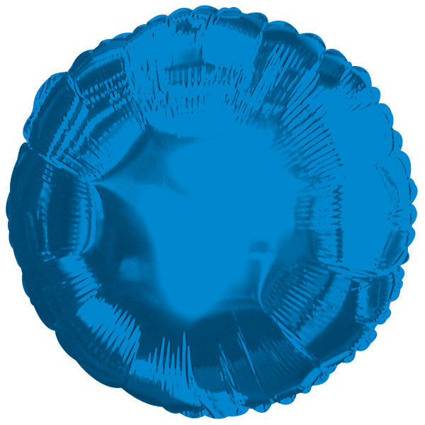 8" CTI Brand Blue Circle Foil Balloon