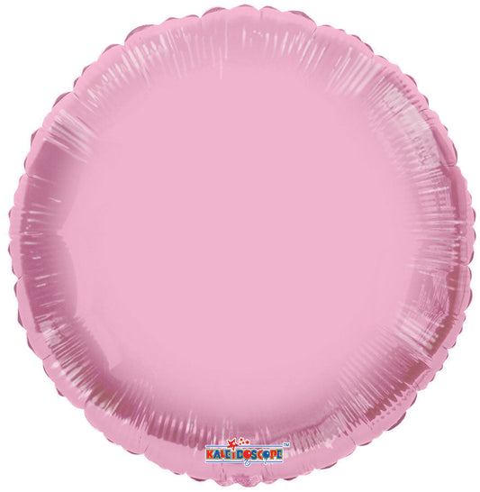 18" Solid Pale  Pink Macaron  Round Gellibean  Foil Balloon