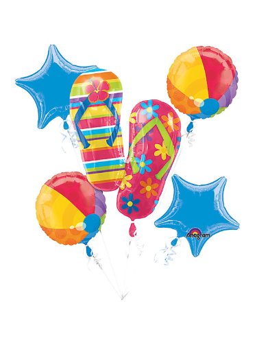 Bouquet Flip  Flops Balloon  Packaged