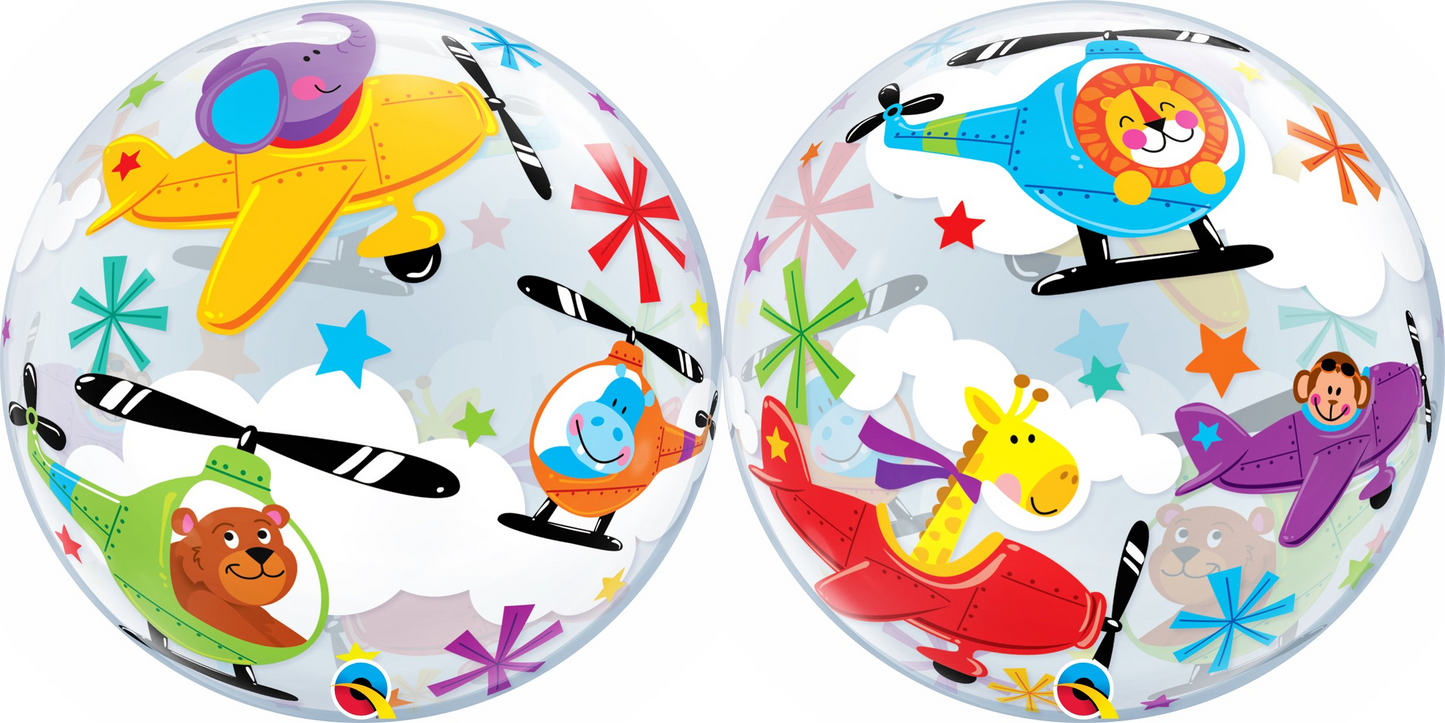 22" Single  Bubble  Packaged Flying  Circus Balloon