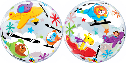 22" Single  Bubble  Packaged Flying  Circus Balloon