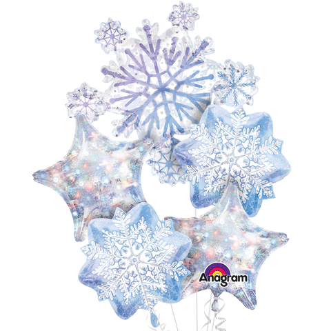 Bouquet  Snowflakes  Balloon  Packaged