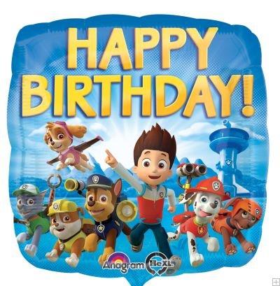 18" Paw Patrol  Happy Birthday  Balloon