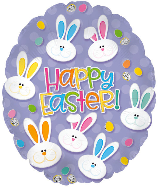 20" Easter Bunny Face Egg