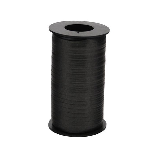 3/16" Poly  Balloon Curling  Ribbed Ribbon  Black