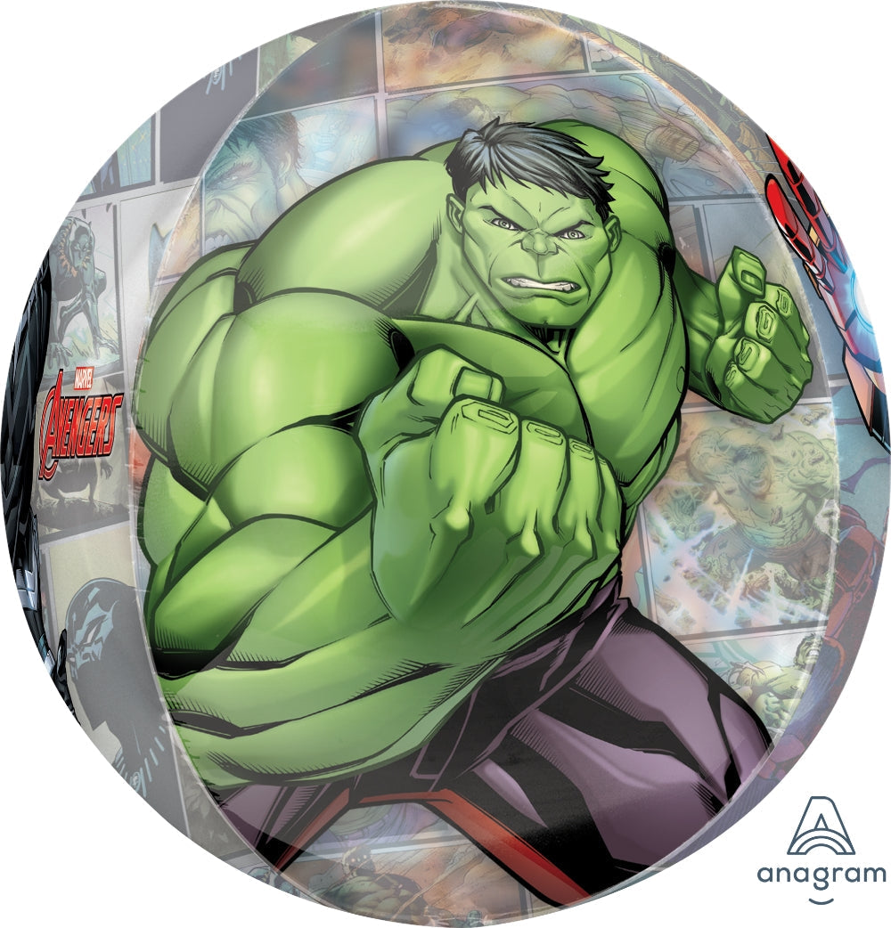 16" Avengers  Marvel Powers  Unite Orbz Clear  Foil Balloon