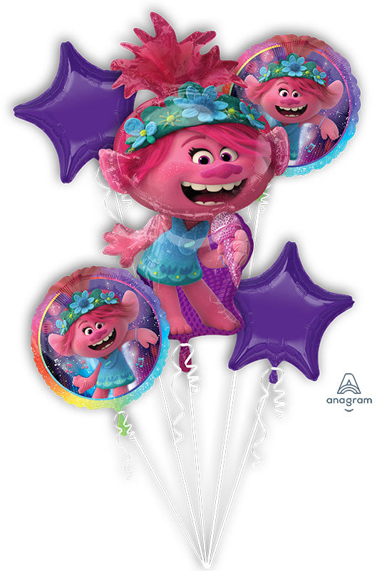 Bouquet Trolls  World Tour Foil  Balloon