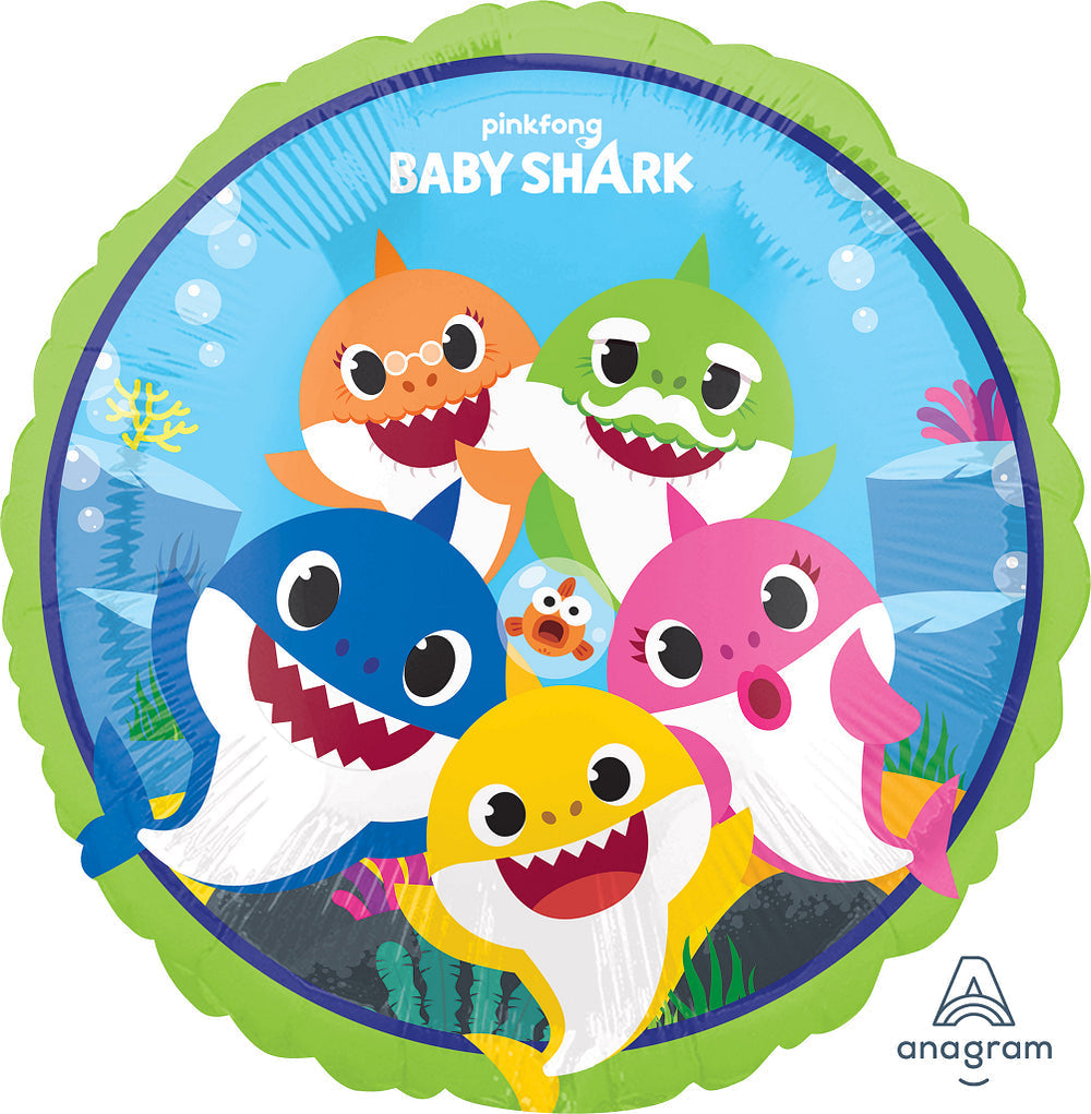 18" Pinkfong  Baby Shark Foil  Balloon  Packaged