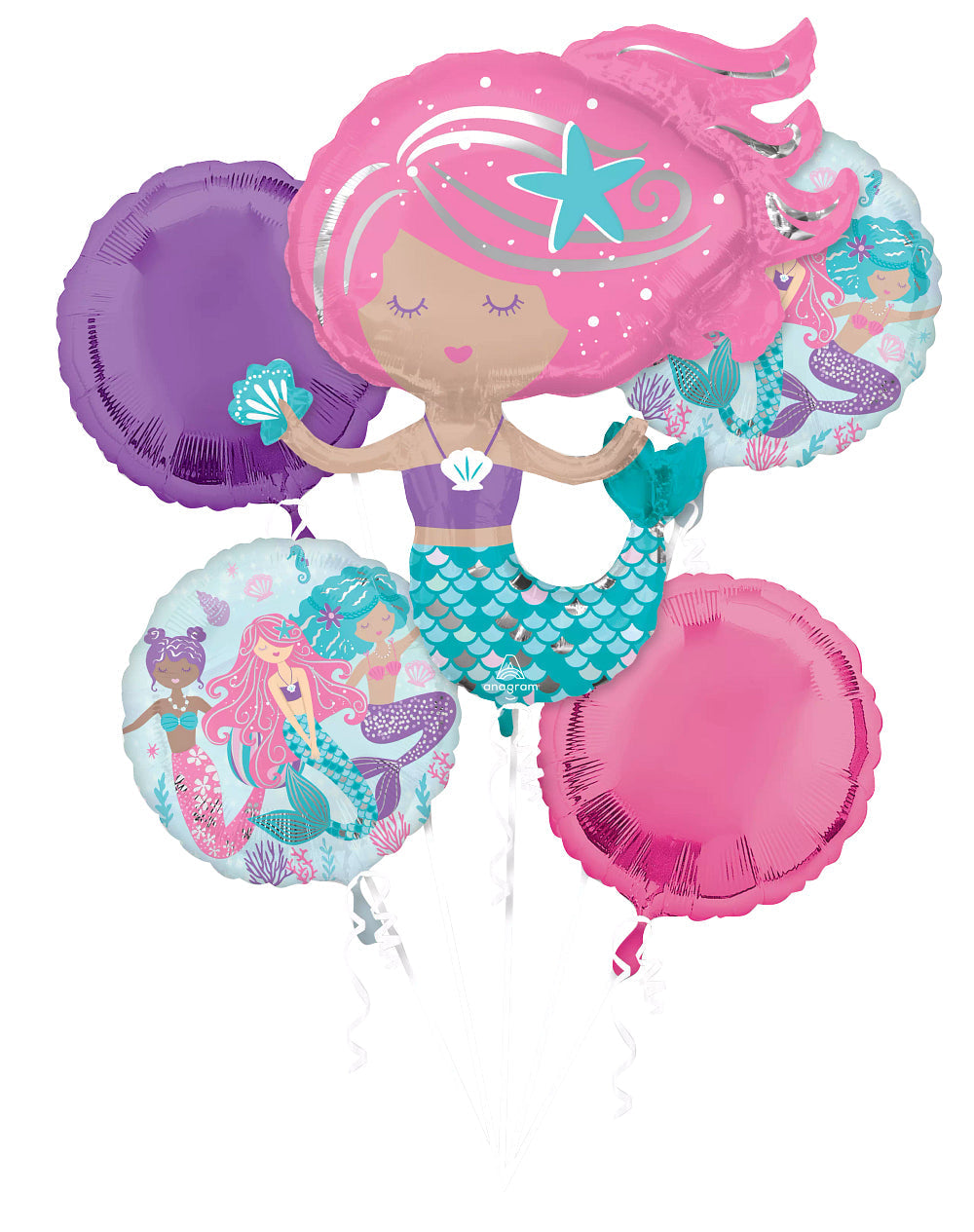 Bouquet Shimmering  Mermaid Foil Balloon