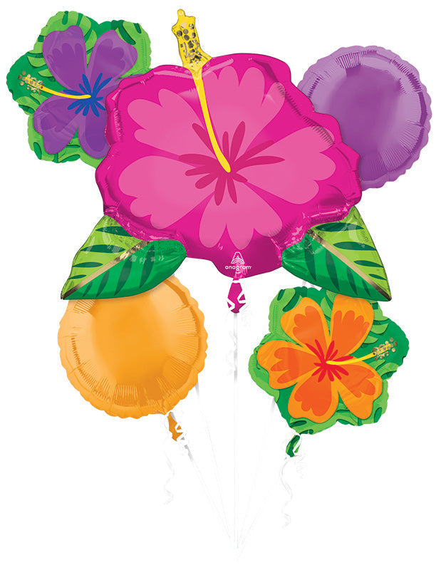 Bouquet Summer  Hibiscus Foil Balloon