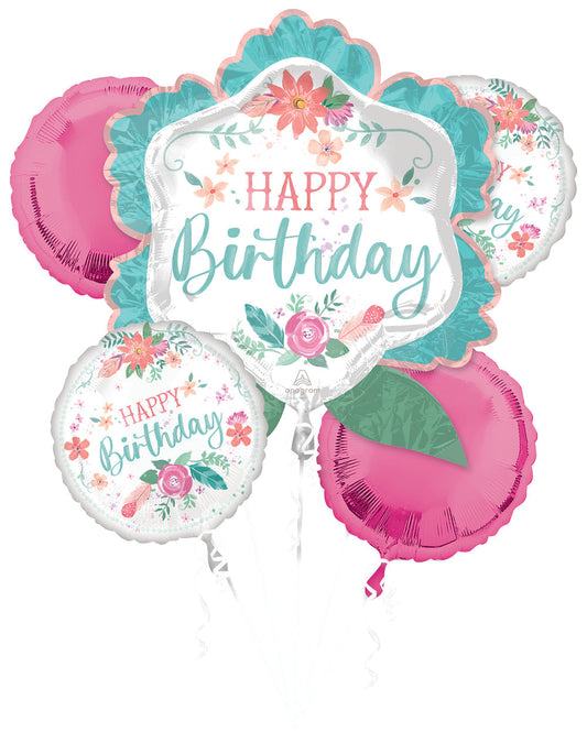 Bouquet Free  Spirit Birthday  Foil Balloon
