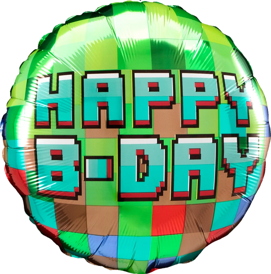 18" Minecraft Happy Birthday Balloon