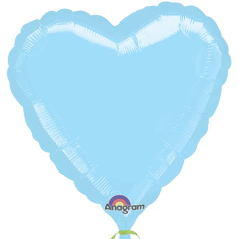18" Pastel Blue  Decorator Heart  Anagram Brand  Balloon