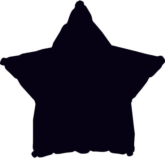 18" CTI Brand Black Star Foil Balloon