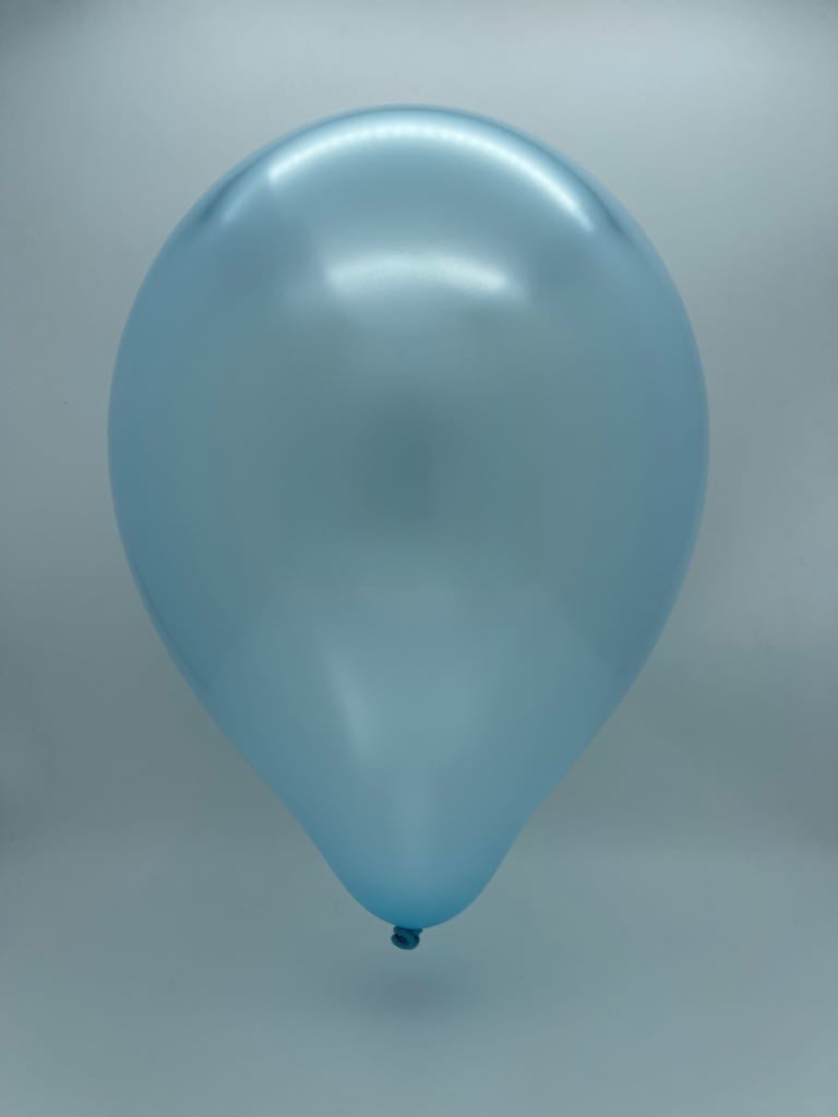 12" Kalisan  Latex Balloons Metallic Pearl Light Sky Blue