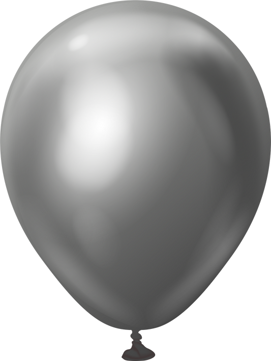 5" Kalisan Latex  Balloons Mirror  Space Grey (50  Per Bag)