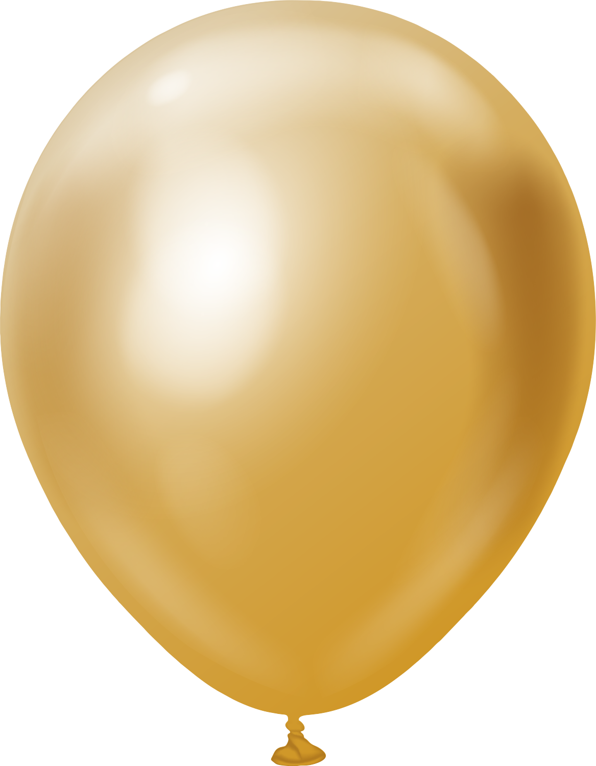 12" Kalisan  Latex Balloons  Mirror Gold (50  Per Bag)