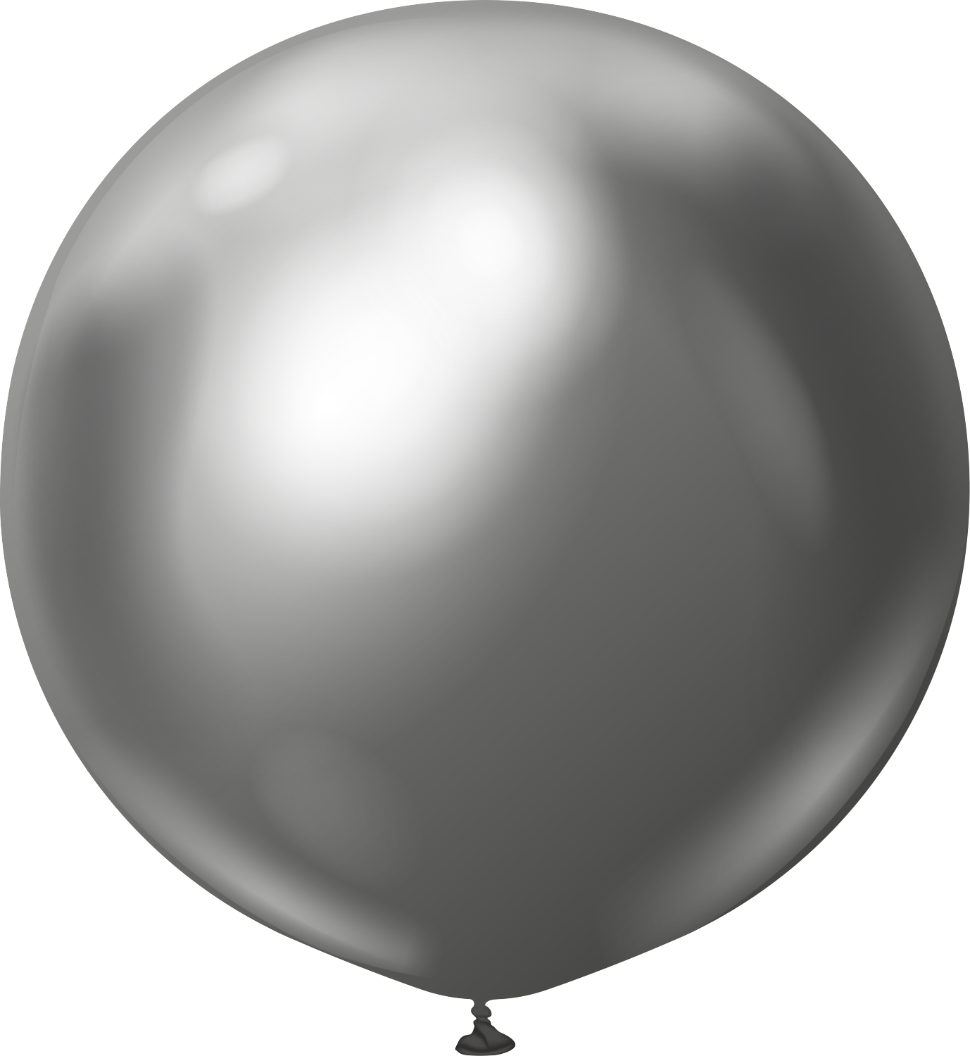 36" Kalisan  Latex Balloons  Mirror Space  Grey (2 Per  Bag)