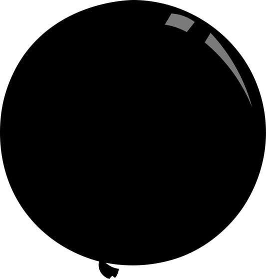 36" Kalisan  Latex Balloons  Standard Black  (2 Per Bag)