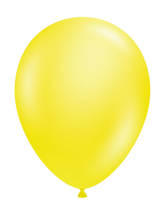 11" Crystal/Jewel Yellow Tuftex Latex Balloons (100 Per Bag)